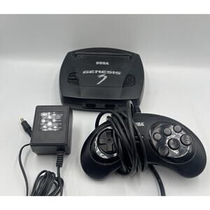 Sega Genesis 3 Console w/ Original 6 Button Controller & OEM Adapter - Black